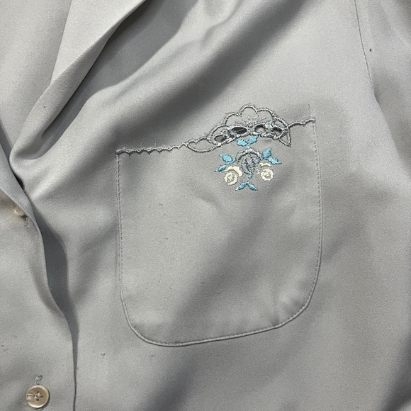 Vintage 1980s Levi Strauss Women’s Size 10 Button-Up Blouse Denim Shirt Retro - Picture 3 of 8